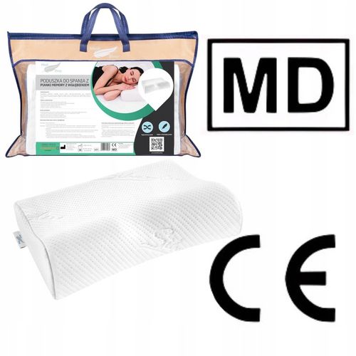PODUSZKA ORTOPEDYCZNA DO SPANIA PROFILOWANA Z WGŁĘBIENIEM PIANKA MEMORY na Arena.pl