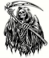 Naklejka Wlepa Reaper Czacha Symbol Kostucha Śmierć Żniwiarz Game Over End