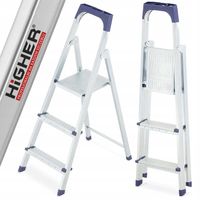 DRABINA drabinka domowa stalowa galwanizowana HIGHER 3 stopnie 100kg