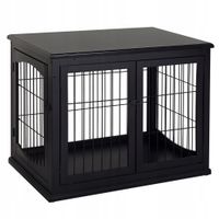 PawHut Klatka dla psa z blatem czarny 81x58,5x66cm
