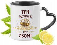 Dla Mechanika Kubek Czarny Z Uszkiem W Kształcie Serca Na Prezent