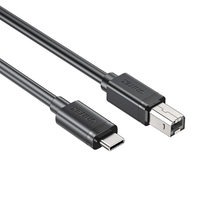 Unitek kabel do drukarki USB C na USB B 2.0 czarny 3m