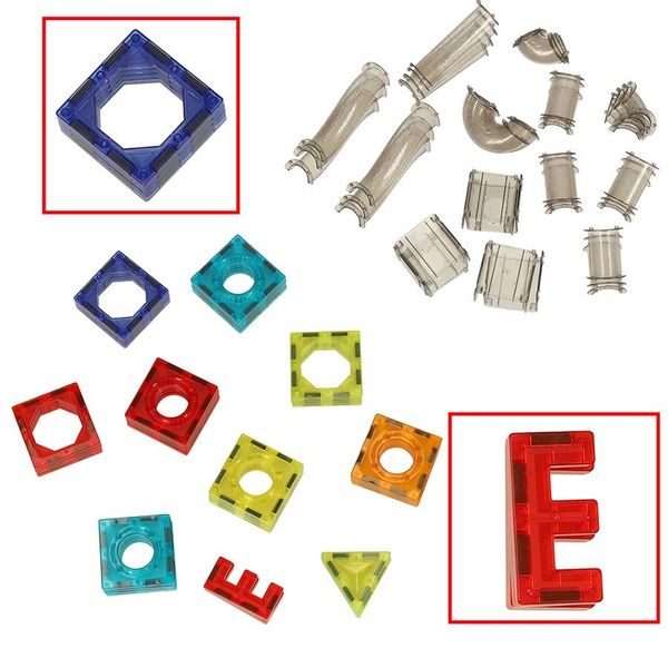 Klocki magnetyczne marble tor kulkowy z dźwiękiem muzyką 118 elementów zdjęcie 5