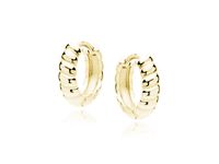 POZŁACANE SREBRNE KOLCZYKI KÓŁKA WYPUKŁY WZOREK