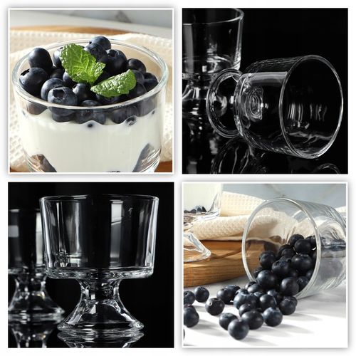 PUCHARKI DO DESERÓW 280ml POJEMNIK NA DESERKI DESERY PUCHAREK LODY KOMPLET na Arena.pl