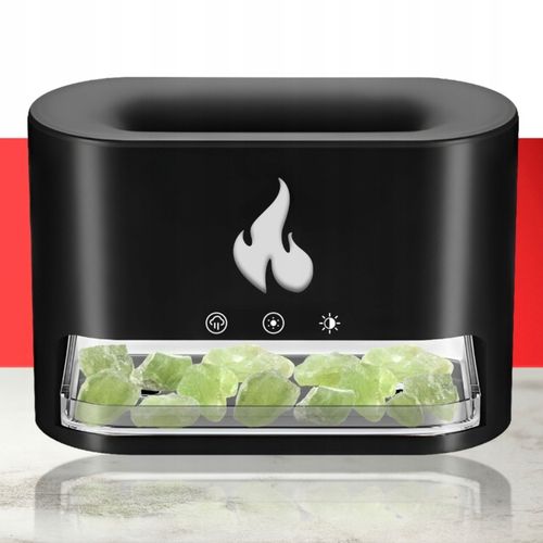 NAWILŻACZ POWIETRZA DYFUZOR KOMINEK LAMPKA NOCNA LED EFEKT PŁOMIENIA + na Arena.pl