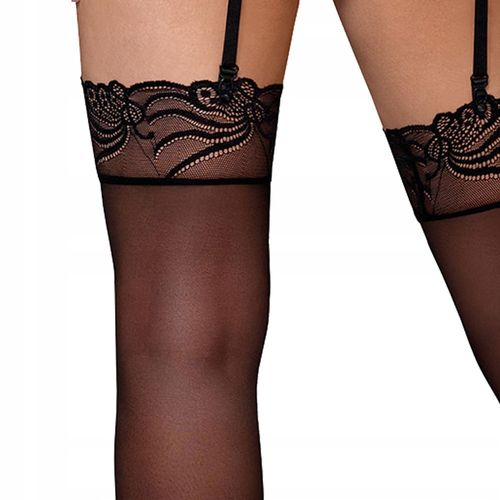Pończochy z ozdobną koronką do mocowania do pasa. na Arena.pl