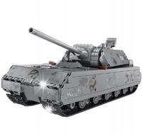 KLOCKI DUŻY CZOŁG BOJOWY WOJSKOWY ARMATA WOJSKO MAUS 2177 KLOCKÓW