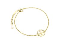 Pozłacana srebrna bransoleta gwiazd celebrytka czterolistna koniczyna srebro 925 Z1701BG