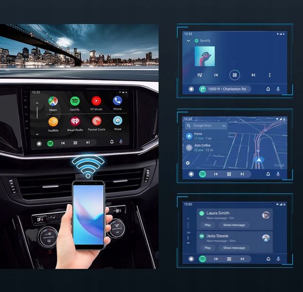 ADAPTER BEZPRZEWODOWY CARPLAY ANDROID AUTO WIFI BLUETOOTH + ADAPTER zdjęcie 12