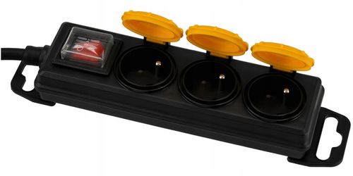 Przedłużacz Listwa Zasilająca 3 Gniazda 5m Wodoszczelny Z Wyłącznikiem IP44 na Arena.pl