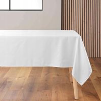 OBRUS NA STÓŁ BIAŁY Z DELIKATNYM GEOMETRYCZNYM WZOREM ARTEA 140 X 240 CM