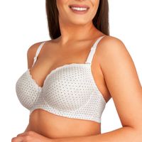 Linaise Bawełniany biustonosz usztywniany w groszki Lucie 1699 90A