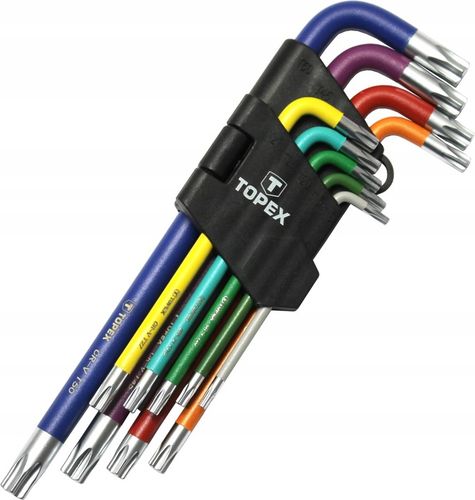 KLUCZE IMBUSOWE TORX DŁUGIE IMBUS T10-T50 TOPEX na Arena.pl