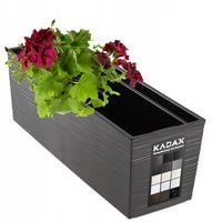 DONICZKA SKRZYNKA BALKONOWA + WKŁAD 19x56cm GRAFIT