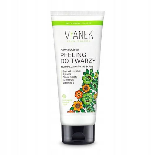 VIANEK Normalizujący Peeling do Twarzy z Korundem, Oczyszczenie 90g na Arena.pl