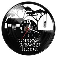 Zegar ścienny z płyty winylowej Home Sweet Home 1497.14
