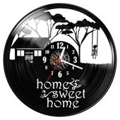 Zegar ścienny z płyty winylowej Home Sweet Home 1497.14