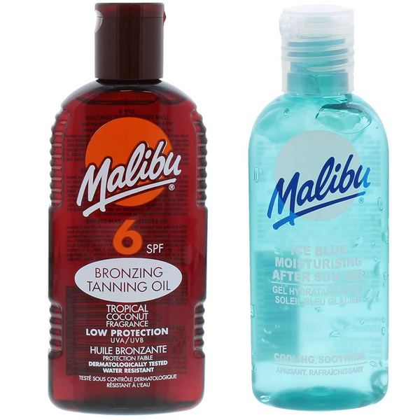 Malibu SPF6 Olejek Brązujący 200ml + Żel Po Opalaniu 100ml zdjęcie 1