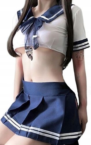 KOSTIUM STRÓJ PRZEBRANIE EROTYCZNE NIEGRZECZNA UCZENNICA ZESTAW na Arena.pl