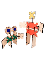 Drewniane klocki konstrukcyjne dla dzieci - Zestaw Podstawowy