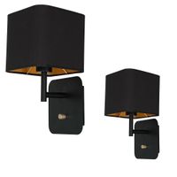 Kinkiet NAPOLI BLACK/GOLD 1xE27