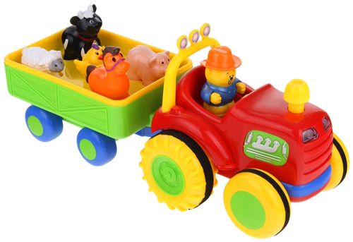 Interaktywny Traktor Przyczepka Dźwięki Farmer na Arena.pl