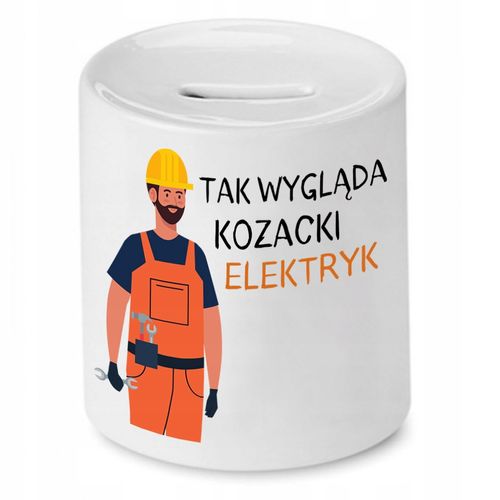 Skarbonka Prezent Dla Elektryka Wygląda Kozacki Z Nadrukiem Ze Zdjęciem na Arena.pl