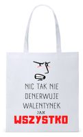 Walentynki Dla Dziewczyny Torba Eco Biała Shopper Z Nadrukiem Ze Zdjęciem