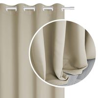 Zasłona gotowa na przelotkach HOLD 140x250 blackout beżowa