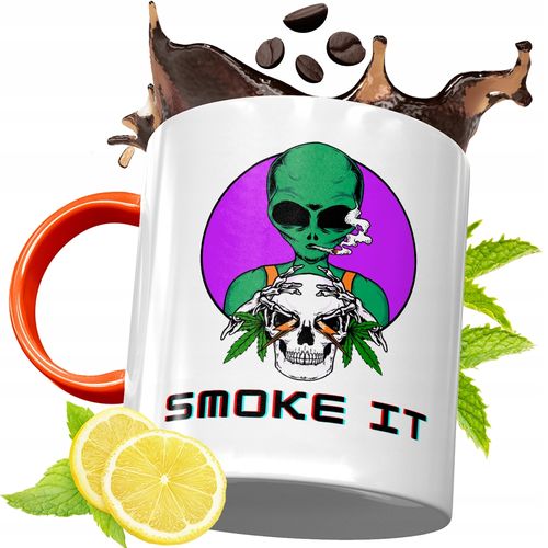 Kubek Pomarańczowy Dla Palacza Prezent Z Nadrukiem Ze Zdjęciem na Arena.pl