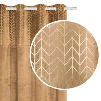 Zasłona gotowa na przelotkach NORD 140x250 półzaciemniająca miodowa