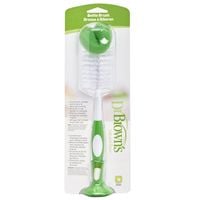 DR. BROWN'S Szczotka do mycia butelek i smoczków z gąbką zielona