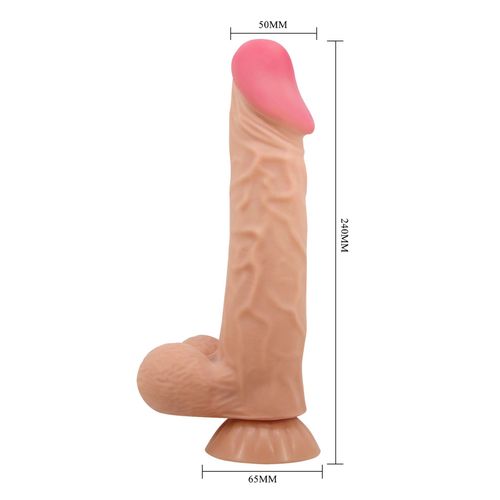 Baile - Sliding Skin 9,4'' Flesh Vibration Bendable Suction Base Tpr Abs na Arena.pl