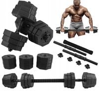 Hantle regulowane bitumiczne 20kg ZESTAW HANTLI 2x10kg obciążenie