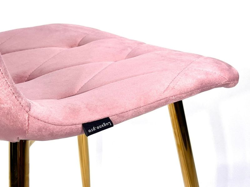 Krzesło tapicerowane BORGO VELVET PINK zdjęcie 8