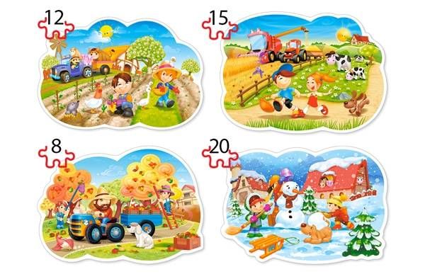 Puzzle 4w1 8,12,15,20-elementów Four Seasons zdjęcie 1
