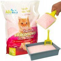 AlleZoo Żwirek Silikonowy Dla Kota Drobny Compact Kwiatowy 7,6l