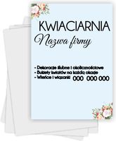 Ulotki A6 reklamowe firmowe 100szt wiele różnych wzorów kwiaciarnia kwiaty