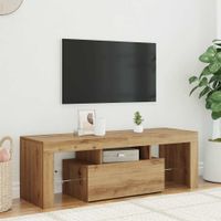 Szafka pod TV z oświetleniem LED, dąb artisan, 120x36,5x40 cm