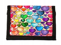 Portfel na Rzep Serca materiałowy portfel serduszka