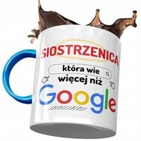 Kubek Błękitny Dla Siostrzenicy Urodziny Prezent Z Nadrukiem Ze Zdjęciem