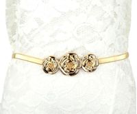 Pasek Damski Kwiaty Sprężyna Snake Pancerka Róża