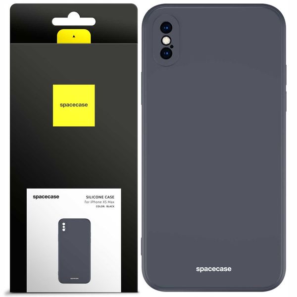 Spacecase Silicone Case iPhone XS Max black zdjęcie 1