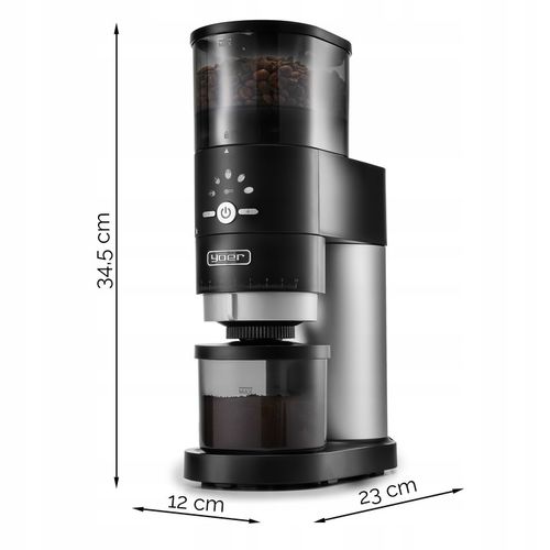 Żarnowy elektryczny młynek kawy Yoer 350W automatyczny +43 Poziomy na Arena.pl