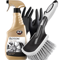 K2 ROTON 700ML PŁYN DO MYCIA FELG KRWAWA FELGA SZCZOTKA DO KÓŁ RĘKAWICZKI