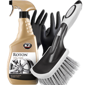 K2 ROTON 700ML PŁYN DO MYCIA FELG KRWAWA FELGA SZCZOTKA DO KÓŁ RĘKAWICZKI
