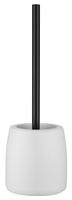 Szczotka WC z ceramicznym pojemnikiem biała mat industrialny loftowy styl