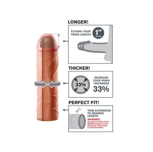 nakładka na penisa fantasy x-tensions perfect 1" extension light pipedream na Arena.pl