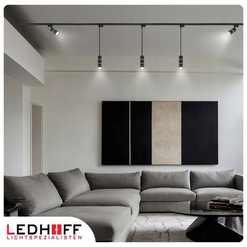 Łącznik z ZASILANIEM prosty do szyn oświetleniowych LED czarny na Arena.pl